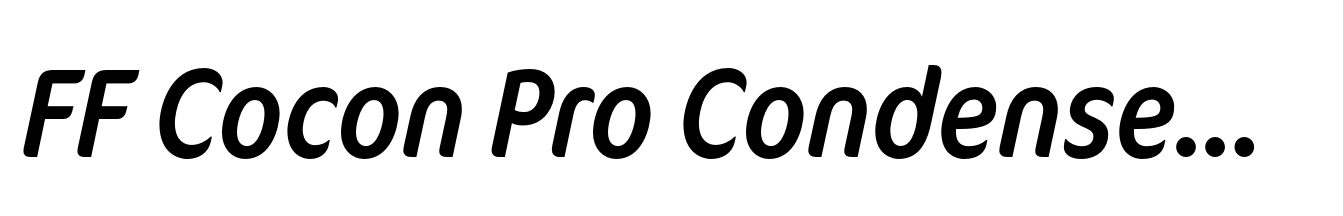 FF Cocon Pro Condensed Regular Italic